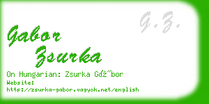 gabor zsurka business card